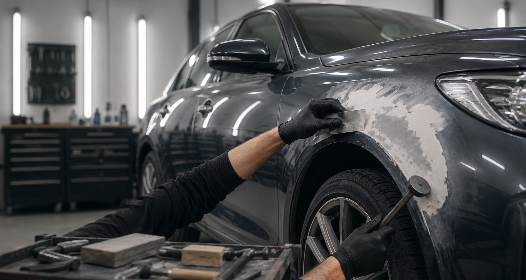 Automobilių kėbulo lyginimo darbai Vilniuje